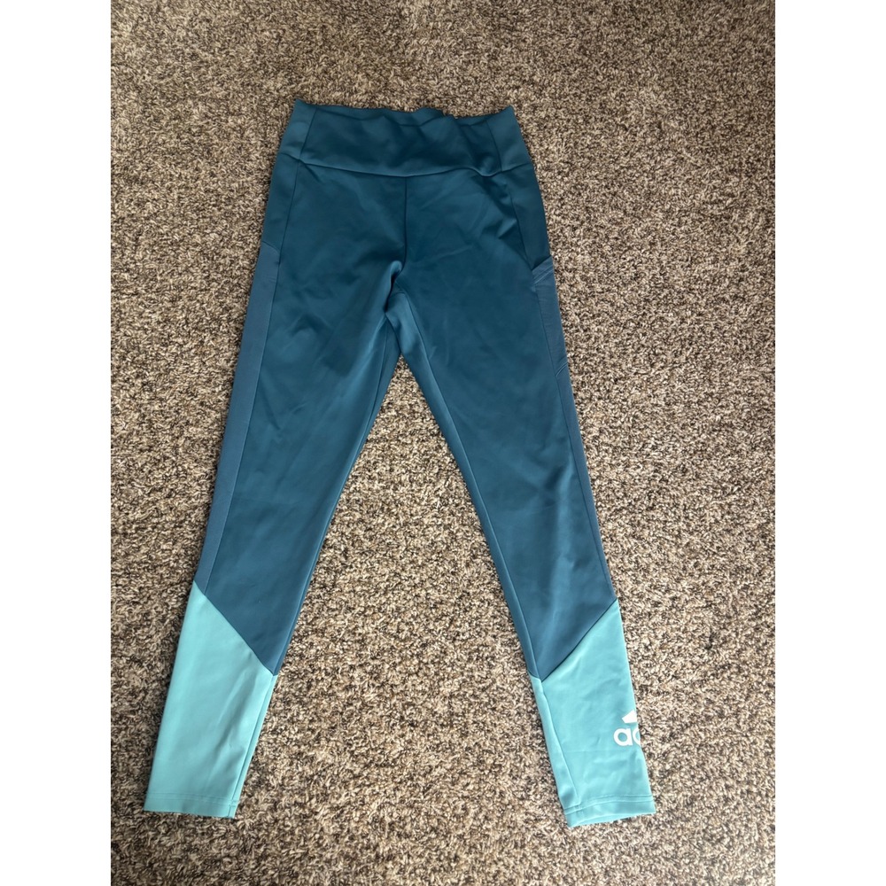 Adidas Primegreen AEROREADY Teal‎ Blue Athletic Leggings Women's L